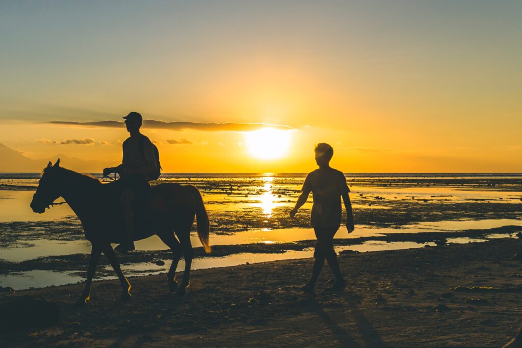 Come to enjoy some relaxing walking & hiking & horse riding on unspoiled Gili Asahan after / before for example hiking Lombok Mount Rinjani